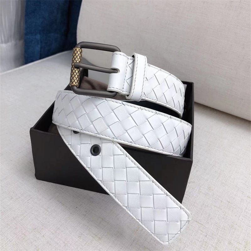 BOTTEGA VENETA イントレチアトベルト3.5cmホワイト