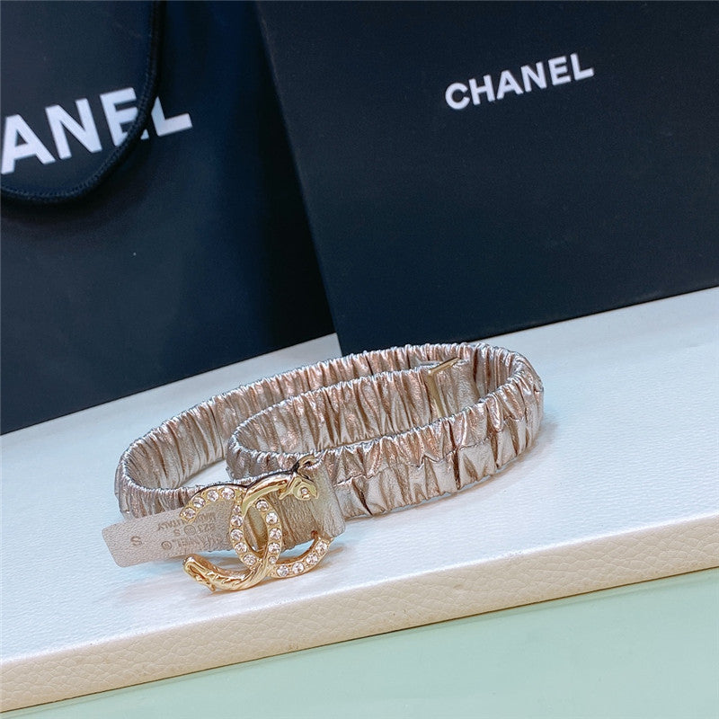 chanel calfskin elastic belt