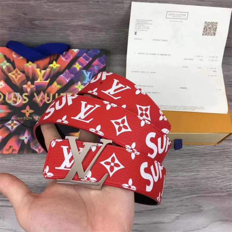 Louis Vuitton x Supreme ウルトラレア レッド 40MM リバーシブルベルトMP015S
