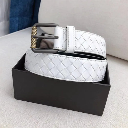 BOTTEGA VENETA イントレチアトベルト3.5cmホワイト
