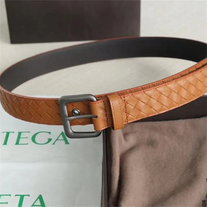 BOTTEGA VENETA イントレチアトベルト3.5cmブラウン
