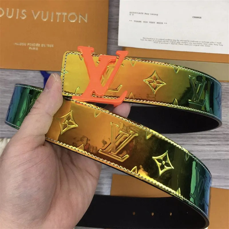 LOUIS VUITTON M0251 サンチュール LVシェイプ リバーシブル モノグラム プリズム ベルト