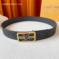 louis vuitton LV classic embossed belt