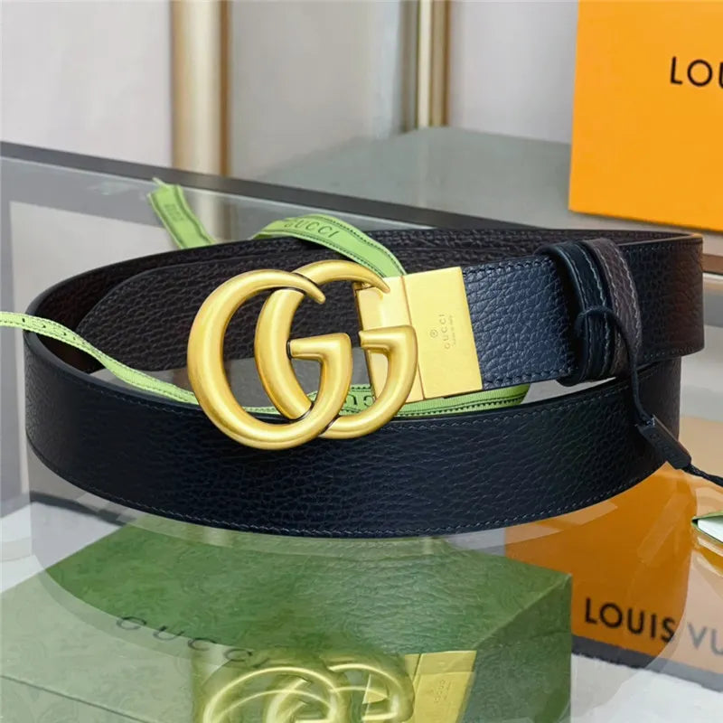 gucci reversible belt in textured leather