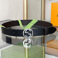 gucci reversible belt in textured leather