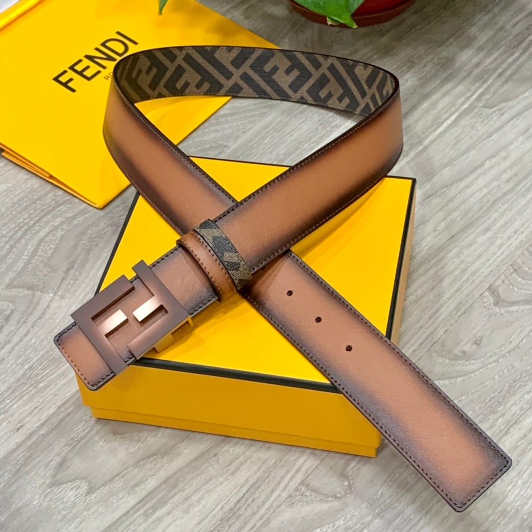 ★FENDI★FFロゴ レザー リバーシブル ベルト★4.0cm