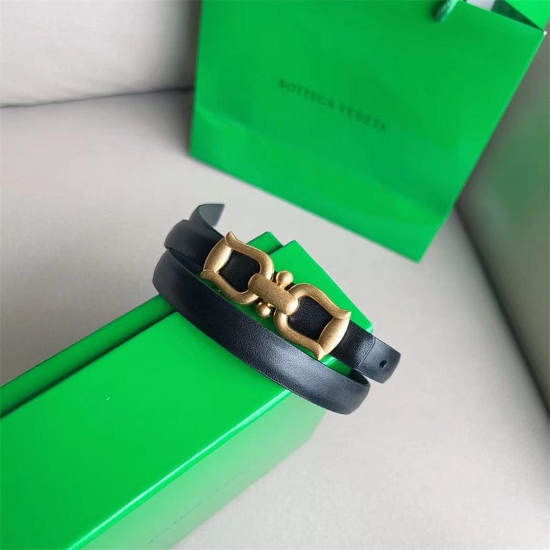 BOTTEGA VENETAレディースレザーベルト1.5cm