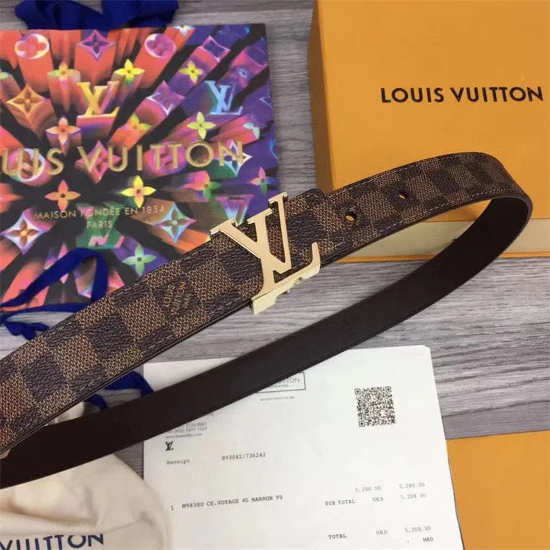 Louis Vuitton ミニ・ダミエ サンチュール・LV イニシャル 25MMベルトM9267V