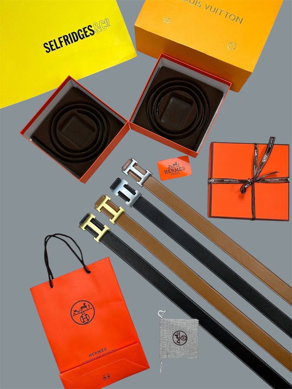 Hermes Classic Glossy Buckles Adjustable Men’s Belts in Different Colors